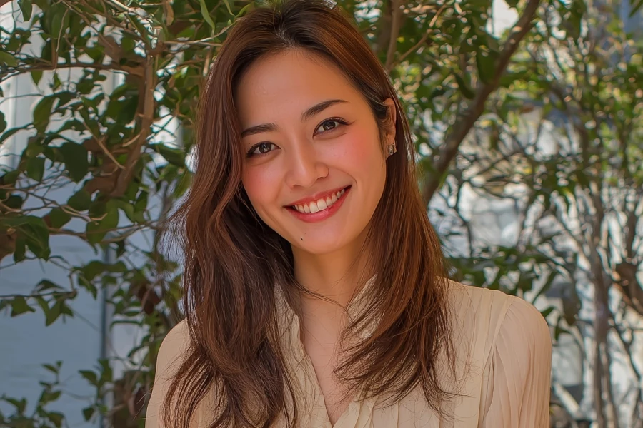 Vintage-Inspired Apricot Lace Shirt